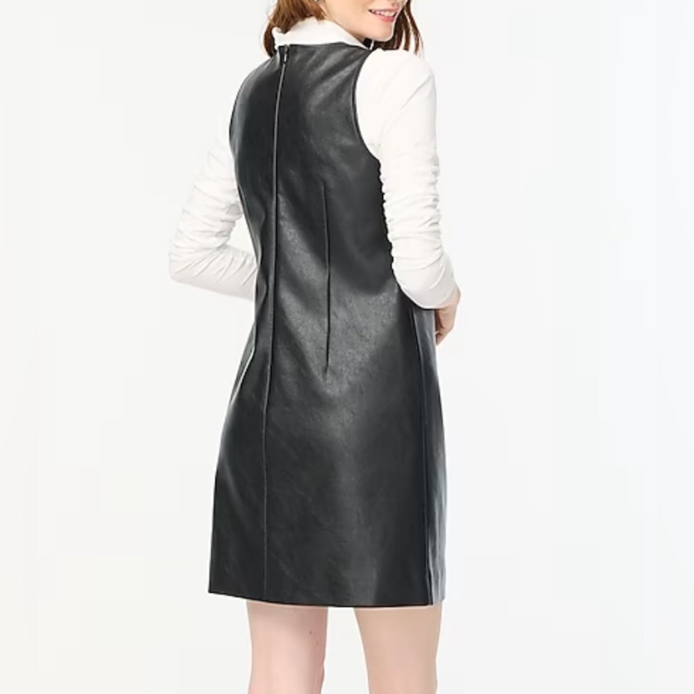 NEW J Crew Faux-leather shift dress!!! - Picture 2 of 7